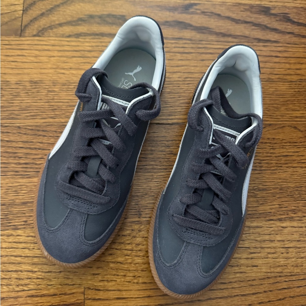 Puma Men’s Black & White Low-Top Suede Sneakers